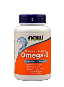 NOW Omega-3  1000 mg, 100 капс. - фото 5735
