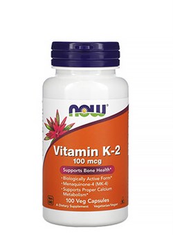 NOW Vitamin K2 100 mcg,  100 caps. - фото 5885