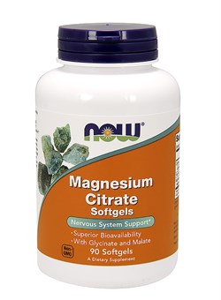 NOW Magnesium Citrate,  90 капс. - фото 5962