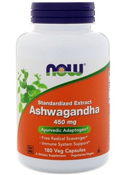 NOW Ashwagandha Extract 450 mg.180 Caps - фото 5972
