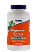 NOW Magnesium Citrate,  180 капс.