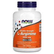 NOW L-Arginine Double Strength 1000 mg, 120 таб.